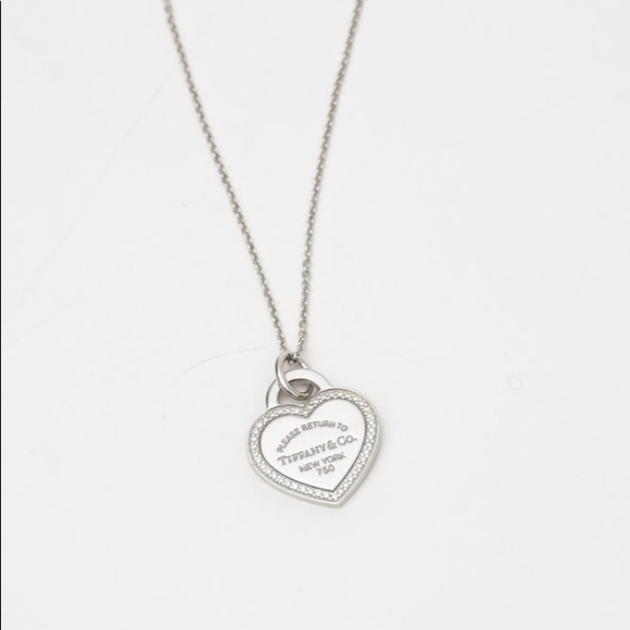 SOLD Tiffany & Co White Gold Diamond Return to Tiffany Necklace - Picture 5 of 6